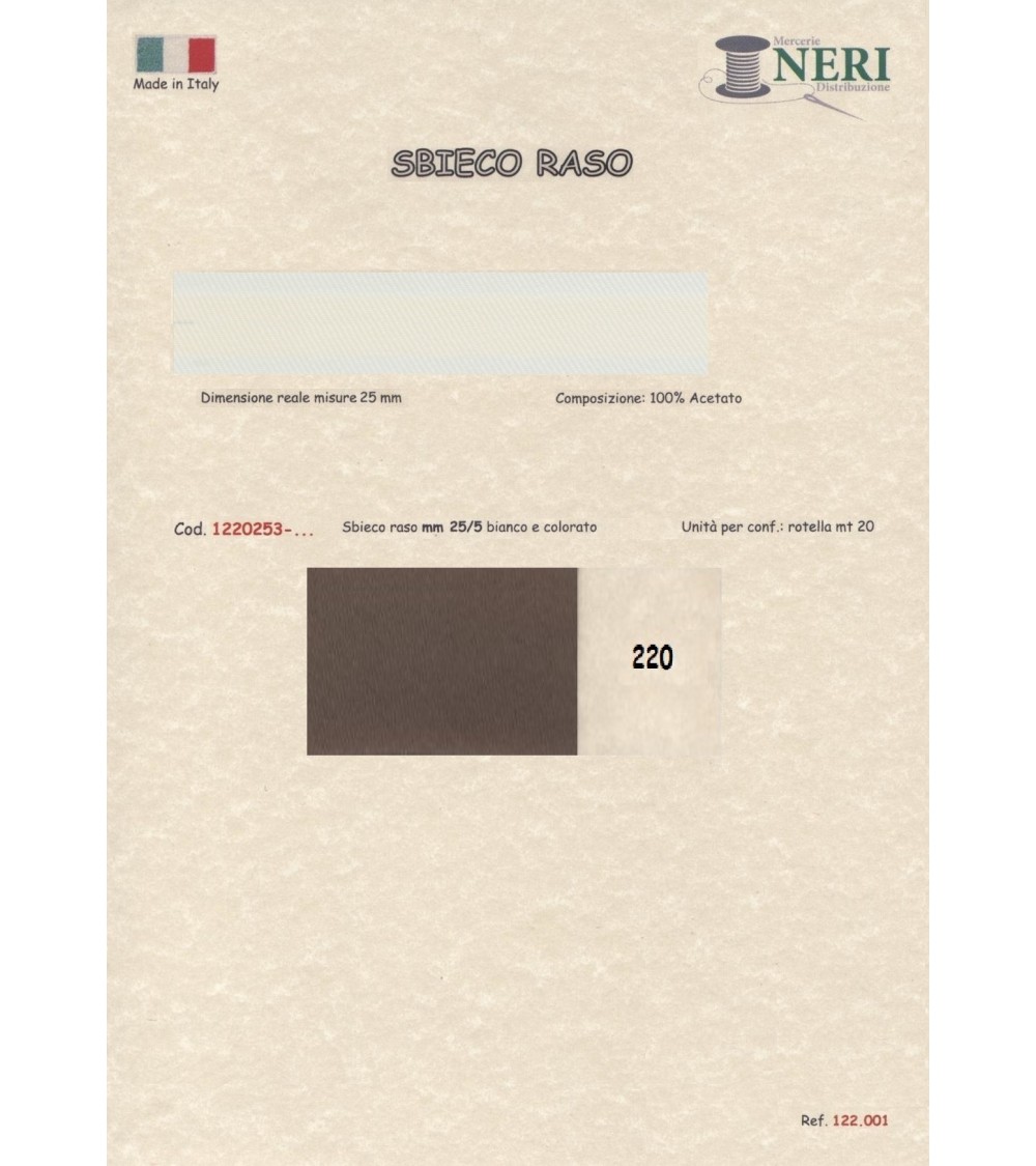 1220253-220 SBIECO RASO ACETATO mm25