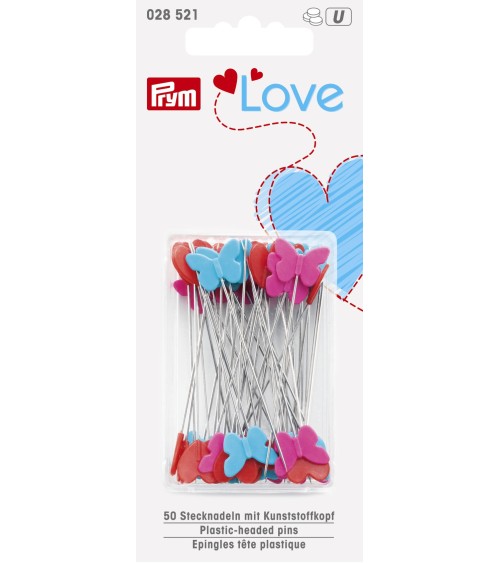 P028521 P.Love SPILLI T/PLASTICA mm50X0,6 ass 50pz