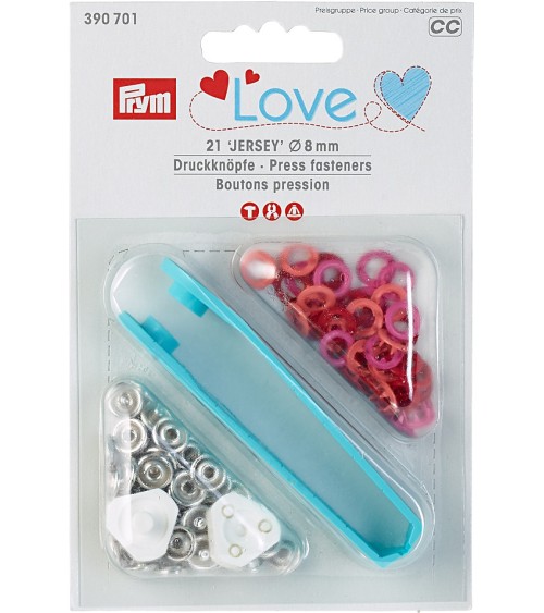 P390701 P.Love BOTT.RIB. JERSEY 8mm 21pz rosso