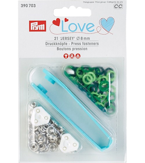 P390703 P.Love BOTT.RIB. JERSEY 8mm 21pz verde