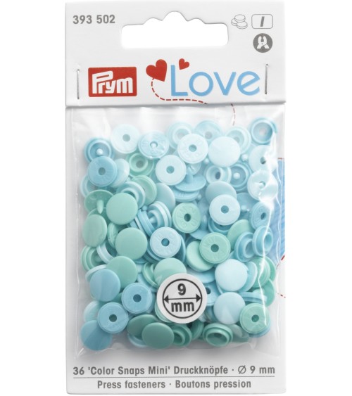 P393502 P.Love COLOR SNAPS MINI MENTA x36pz