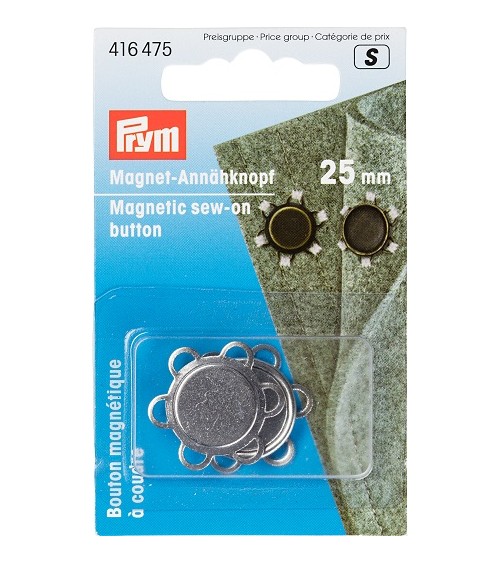 P416475 BOTT.MAGNETICO mm25 argento