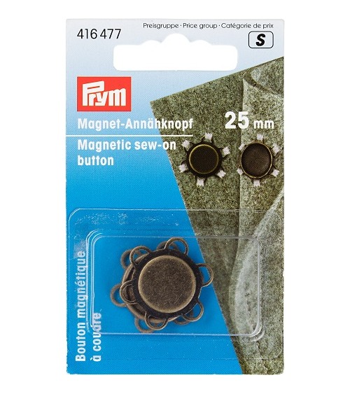 P416477 BOTT.MAGNETICO mm25 ottone ant.