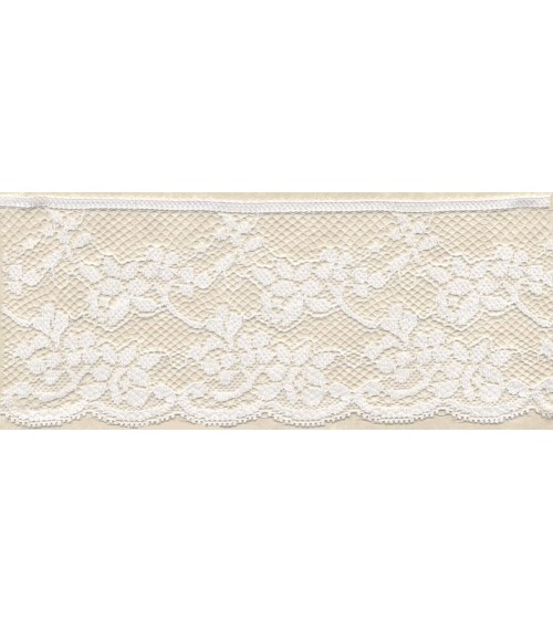 4051217-01 Pizzo sintetico h.cm.6,5 Bianco