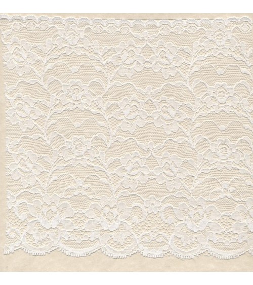 4051219-01 Pizzo sintetico h.cm.18 Bianco