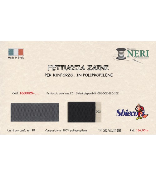 1660025-002 FETTUCCIA ZAINI mm25