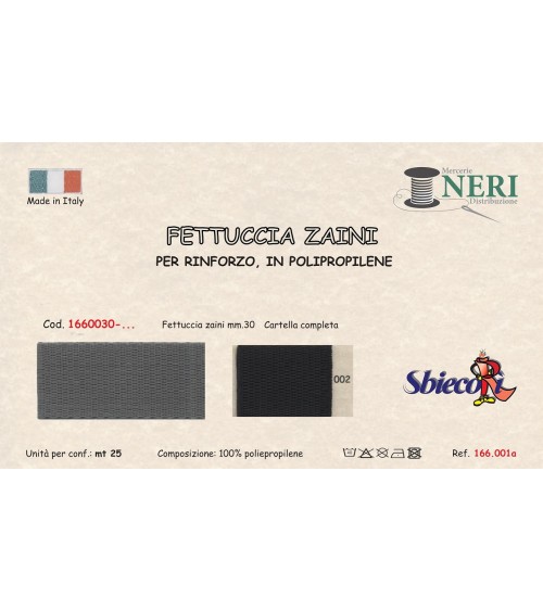 1660030-002 FETTUCCIA ZAINI mm30