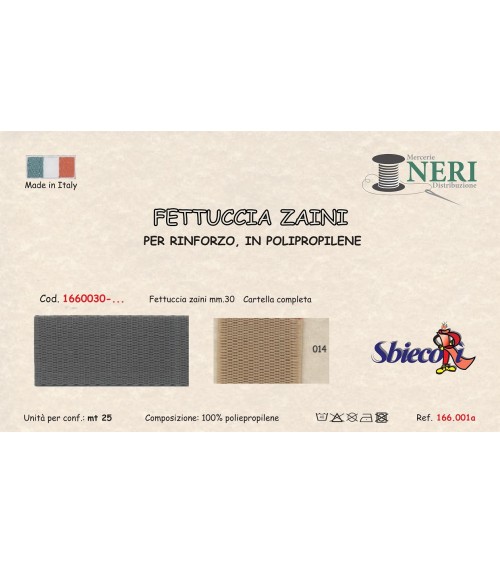 1660030-014 FETTUCCIA ZAINI mm30