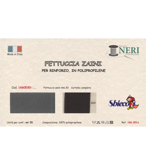 1660030-024 FETTUCCIA ZAINI mm30