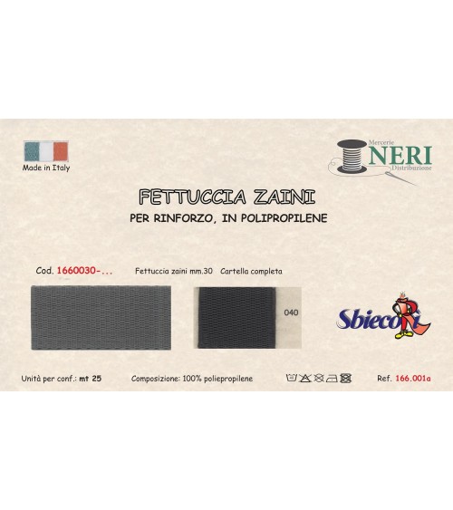 1660030-040 FETTUCCIA ZAINI mm30