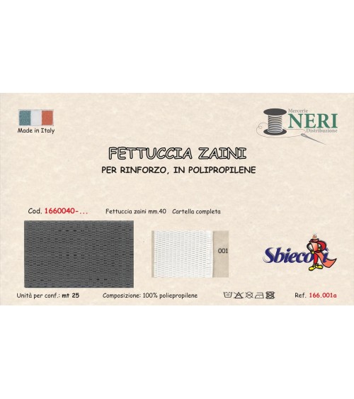 1660040-001 FETTUCCIA ZAINI mm40