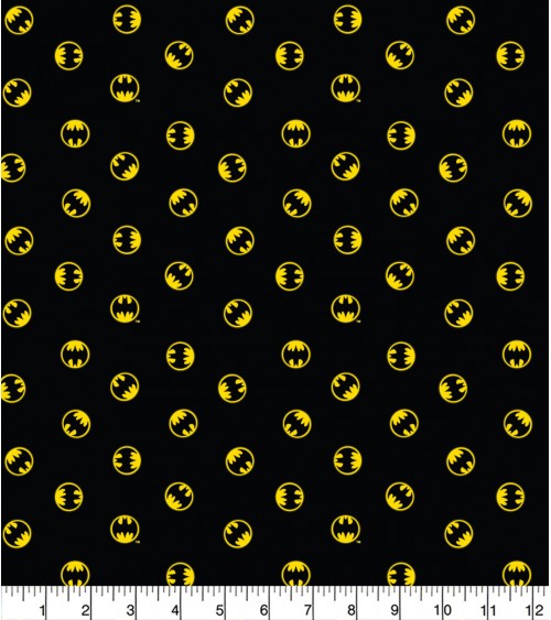 3132124-01 TESSUTO cm110 Batman Logo sm 100CO