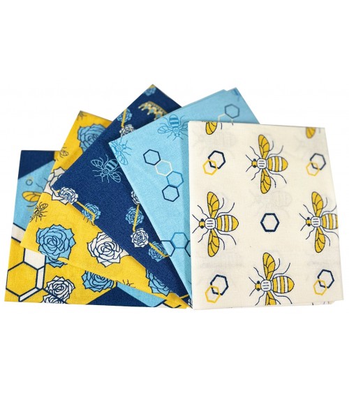 3162874-00 Tess.FQ 45x55 x5pz Patchwork Bee 100CO