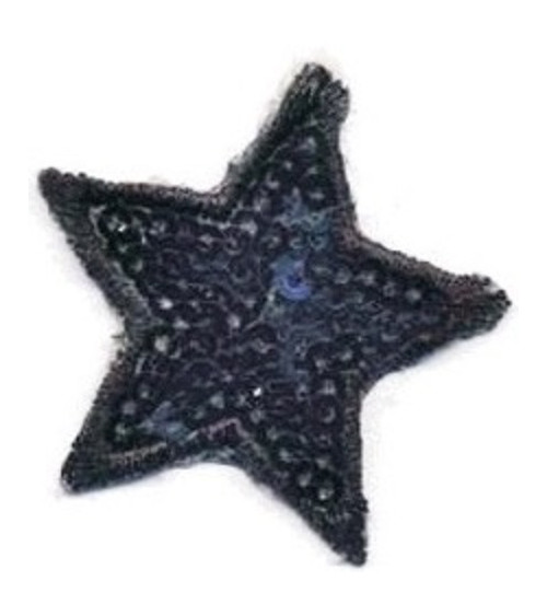 0772032-002 APPL. STELLA GRANDE PAILLETTES NERO